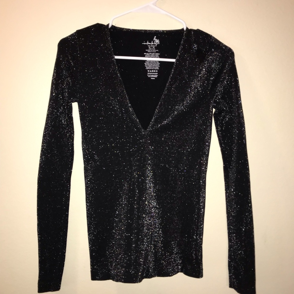 Free People Deep V Seamless Long Sleeve Top - Picture 5 of 6